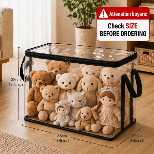 ⏰🔥LIMITED TIME 50% OFF! 🏠 📦Portable Large Heavy-Duty Thick Plastic Clear Storage Box with Hinged Lid | Home, Travel & Camping