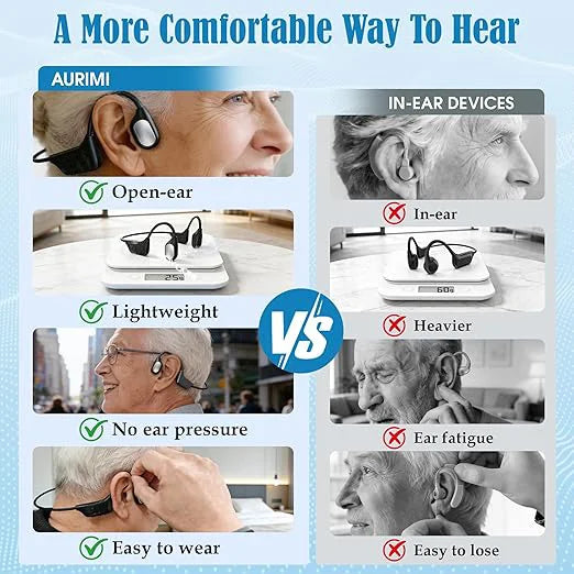 ⏰ Last Chance: 83% OFF Today!👂Advanced Open-Ear Bone Conduction Hearing Aid 💖Hear More. Live More.